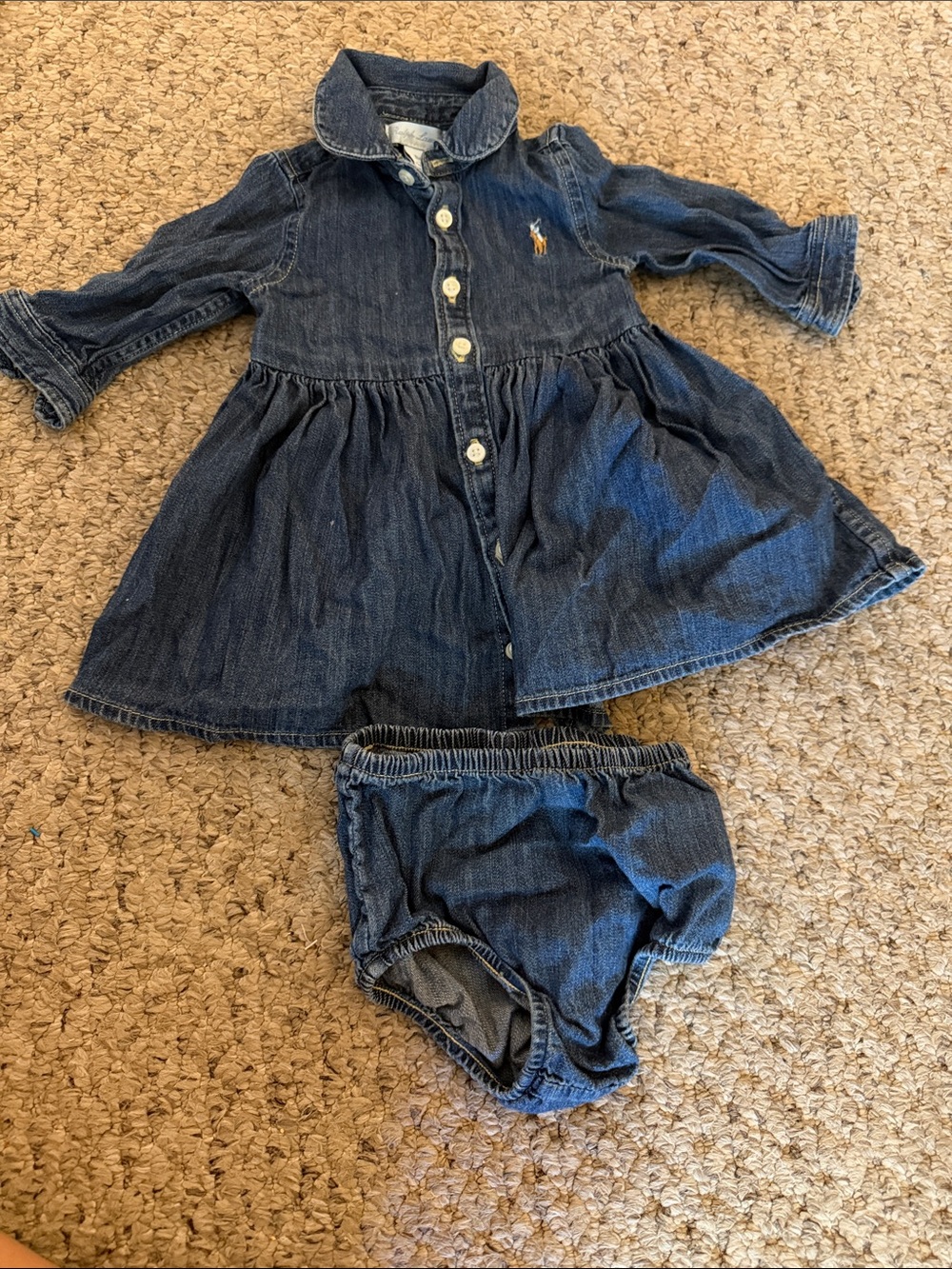 Ralph Lauren Dress - 3 months - Denim Baby Dress